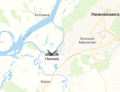 Нижнекамский гравийно-сортировочный завод на карте