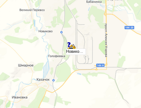 карьер Новиковский на карте