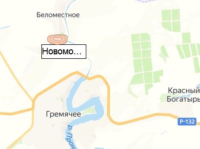 карьер Новомосковский на карте