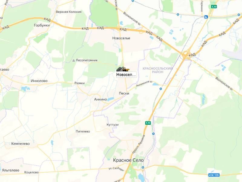карьер Новоселье на карте