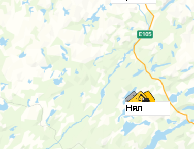 Карьер Нял на карте