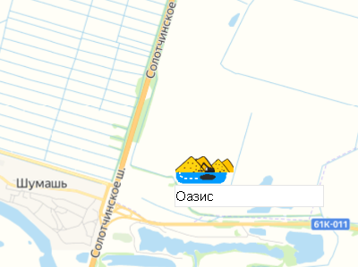 Карьер Оазис на карте