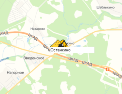 карьер Останкино на карте.