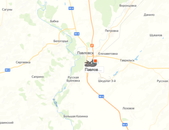 Павловск неруд на карте