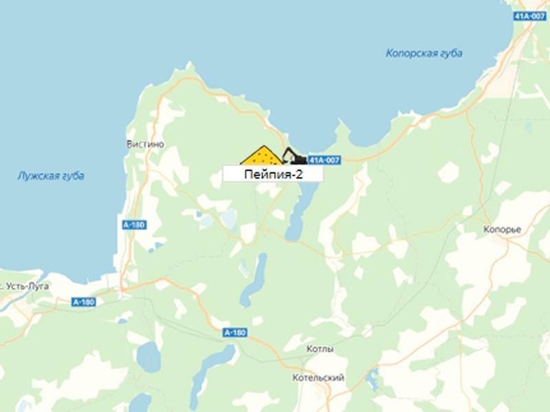 карьер Пейпия-2 на карте