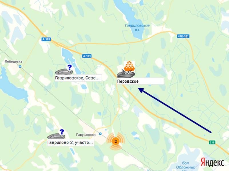 карьер Перовское на карте