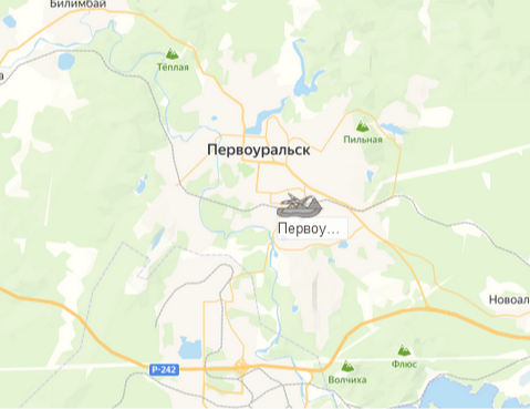 карьер Первоуральское на карте