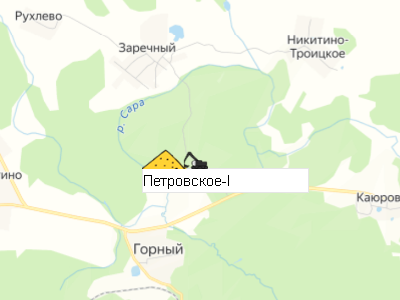 Карьер Петровское-I на карте