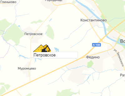 карьер Петровское на карте