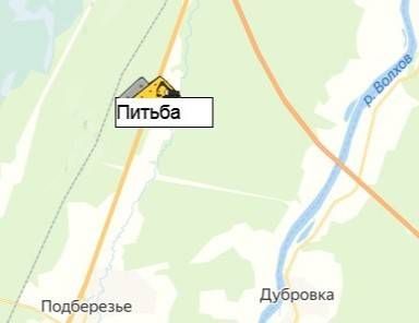 карьер Питьба на карте
