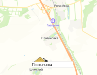 Карьер Платоновка на карте