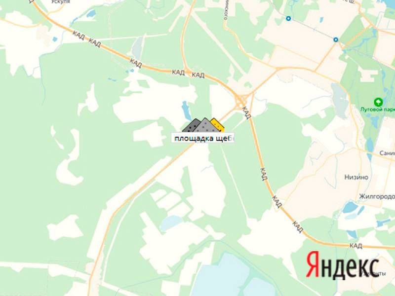 Гостилицы площадка щебня  на карте
