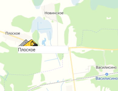 Карьер Плоское на карте