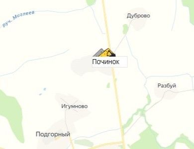 карьер Починок на карте