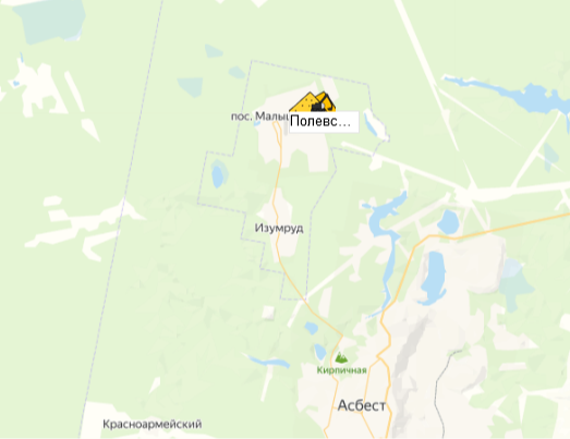 карьер Полевской ДОЗ на карте