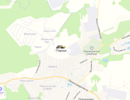 Склад нерудных Порошкино на карте