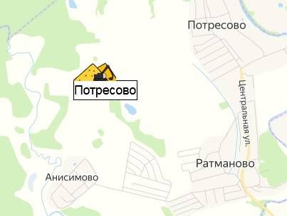карьер Потресово на карте