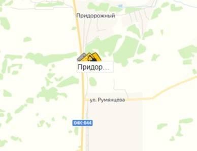 карьер Придорожный на карте