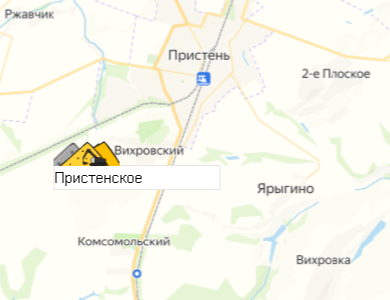Месторождение Пристенское на карте
