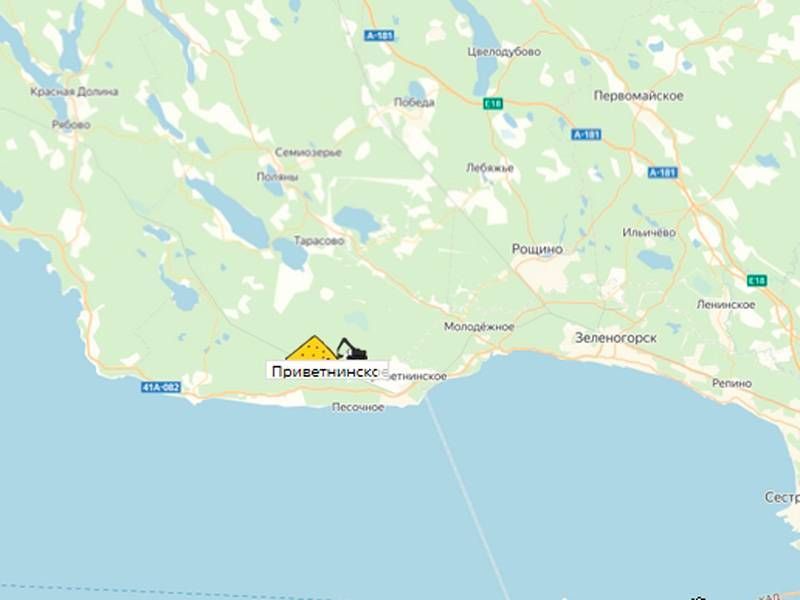 карьер Приветнинское-3 на карте