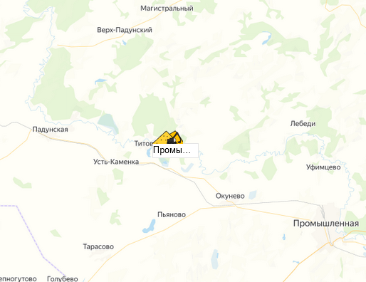 Промышленновский  карьер на карте