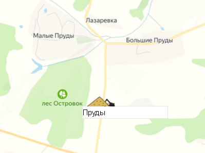 Карьер Пруды на карте