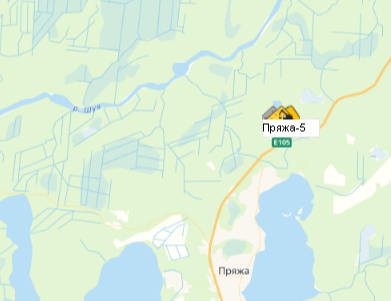 Карьер Пряжа-5 на карте