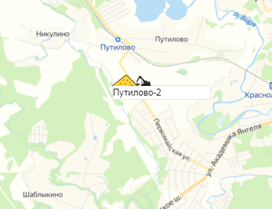 карьер Путилово-2 на карте