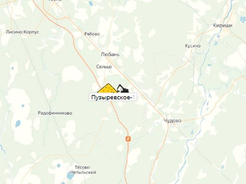 карьер Пузыревское-1 на карте