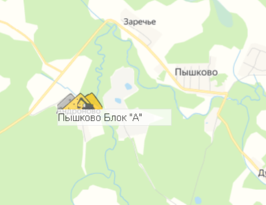 Пышково  Блок "А" на карте