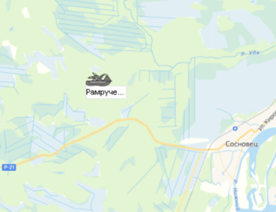 Карьер Рамручейское на карте