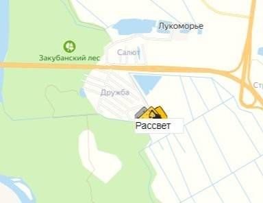 карьер Рассвет на карте