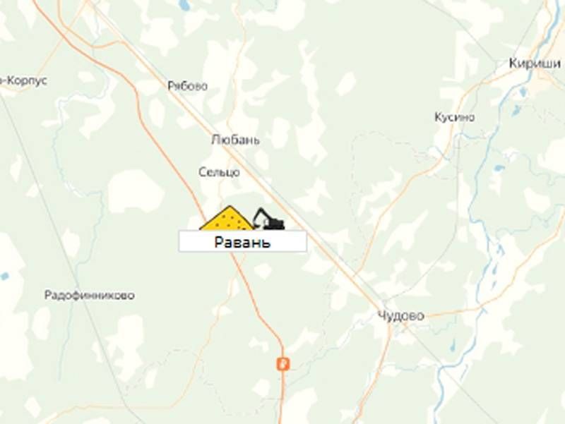 Равань карьер на карте