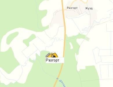 Карьер разгорт на карте