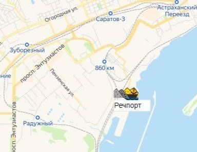 Речпорт на карте