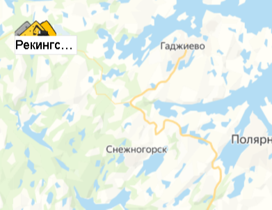 Месторождение Рекингское на карте