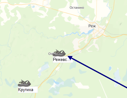 Режевской щебеночный завод на карте