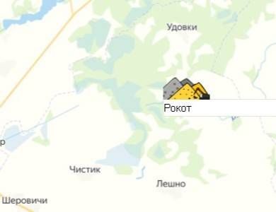 Карьер Рокот на карте
