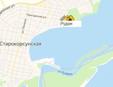 карьер Рудон на карте