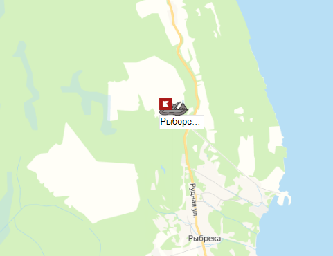 карьер Рыборецкое на карте