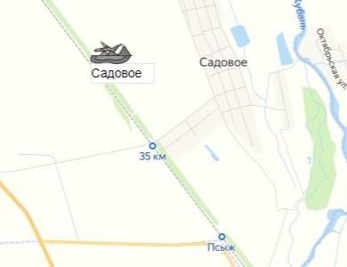 карьер Садовое на карте