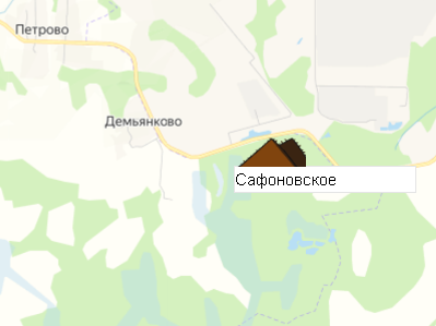 Карьер Сафоновское на карте
