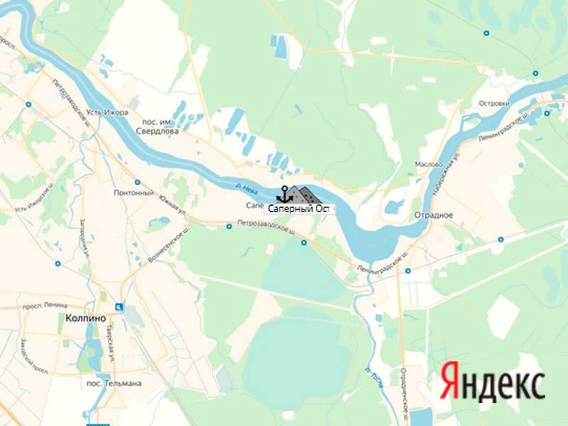 Саперный площадка щебня  на карте