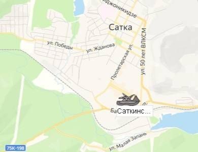 Саткинский щебзавод на карте