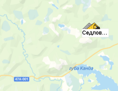 Карьер Седловатый на карте