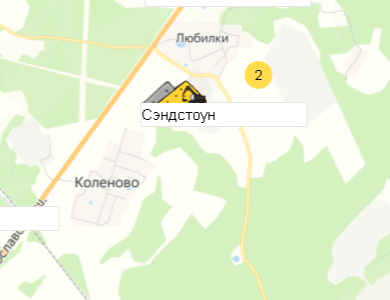 Карьер Сэндстоун на карте