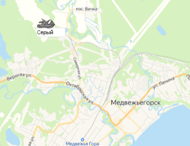 Карьер Серый на карте