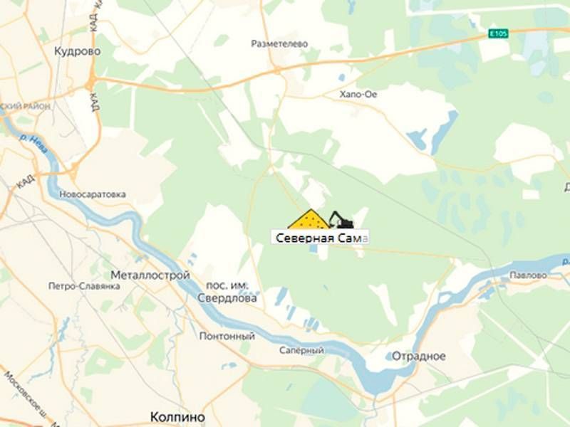 карьер Северная Самарка на карте