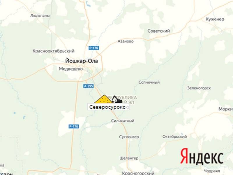 Северосурокский карьер  на карте