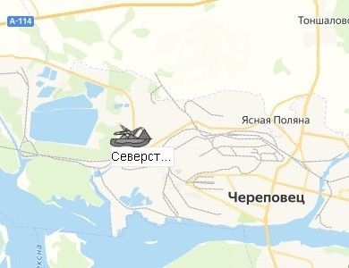 карьер Северсталь на карте